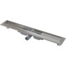 Водоотводящий желоб ALCAPLAST APZ106-550 PROFESSIONAL с порогами для цельной решетки, низкий, горизонтальный слив